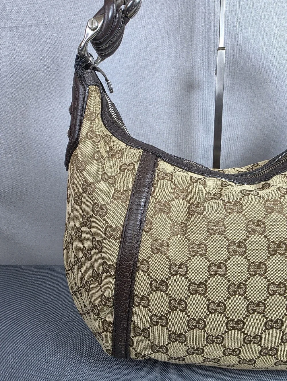 ✨️GUCCI GG Canvas Techno Horsebit Hobo Bag
